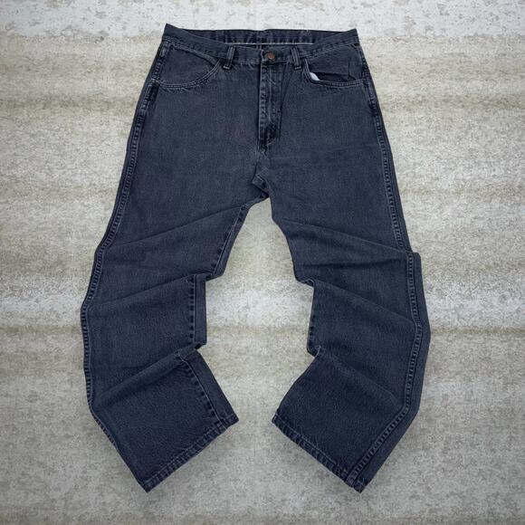 Rustler Jeans Regular Straight Leg Fit Smoke Black Wash Denim Opium Grunge - Picture 2 of 4